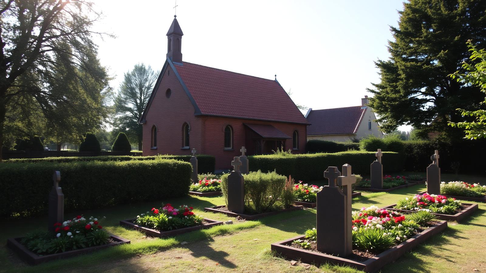Gemeindefriedhof Steinhagen mit Trauerhalle
